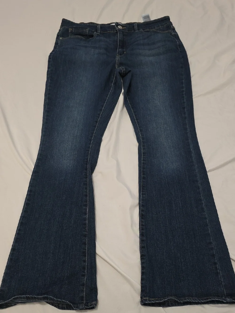 Classic Women's Dark Blue Straight Leg Jeans - Picture 3 of 6